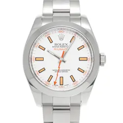 ROLEX 116400 MILGAUSS WHITE MENS WRISTWATCH WITH BOX & PAPER