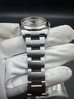 2014 Rolex Oyster Perpetual 36 Silver Arabic Dial Steel Mens Watch 116000