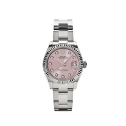 ROLEX DATEJUST 278274 'LADIES' STAINLESS STEEL PINK DIAMOND DIAL