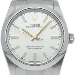 ROLEX OYSTER PERPETUAL 34 WATCH 124200 BOX WARRANTY STAINLESS STEEL UNISEXWA...
