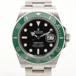 ROLEX GREEN SUBMARINER 126610LV SS AT BLACK DIAL 1 EXTRA LINK