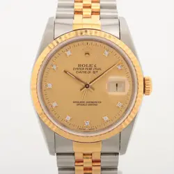 ROLEX DATEJUST 16233G SS×YG AT CHAMPAGNE-FACE 2 EXTRA LINKS