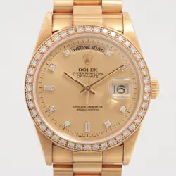 ROLEX DAY-DATE 18348A YG AT CHAMPAGNE-FACE