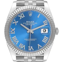 ROLEX DATEJUST 41 STEEL WHITE GOLD ROMAN DIAL MENS WATCH 126334 BOX CARD