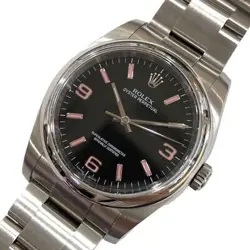 USED ROLEX OYSTER PERPETUAL 36 PINK INDEX 116000 BLACK MEN'S WATCH #101101