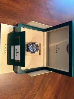 ROLEX SUBMARINER DATE 40MM SUNBURST BLUE 18K YELLOW GOLD TWO-TONE WATCH 116613LB