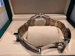 ROLEX SUBMARINER DATE 40MM SUNBURST BLUE 18K YELLOW GOLD TWO-TONE WATCH 116613LB