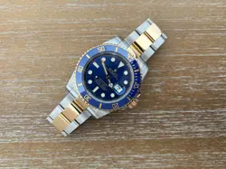 ROLEX SUBMARINER DATE 40MM SUNBURST BLUE 18K YELLOW GOLD TWO-TONE WATCH 116613LB
