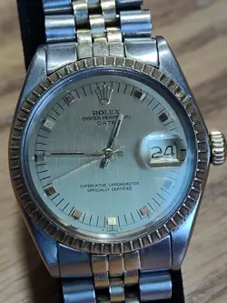 VINTAGE 1970 ROLEX OYSTER PERPETUAL DATEJUST  18K YELLOW GOLD SS MEN'S 