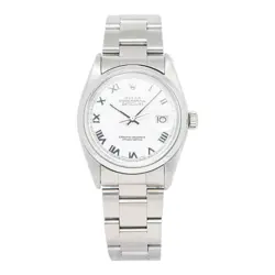 ROLEX DATEJUST 16000 STAINLESS STEEL WHITE DIAL AUTOMATIC MEN'S WATCH 36MM