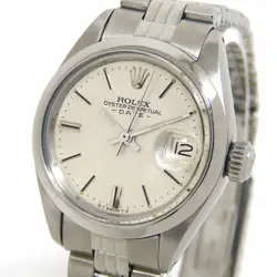 ROLEX OYSTER PERPETUAL DATE 6916 SILVER DIAL STAINLESS STEEL LADIES WATCH