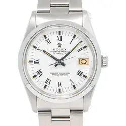 Rolex Date 15000 Stainless Steel Oyster White Dial Automatic Men's Watch 34mm