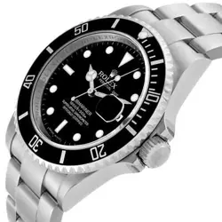 Rolex Submariner Date Black Dial Steel Mens Watch 16610 Box Card
