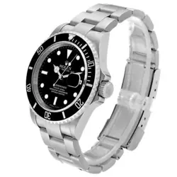 Rolex Submariner Date Black Dial Steel Mens Watch 16610 Box Card