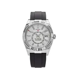 ROLEX SKY-DWELLER 336239 WHITE GOLD WHITE DIAL OYSTERFLEX