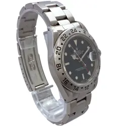 ROLEX 16570 Explorer 2 Black Men's Silver #KN215