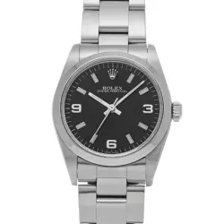 ROLEX 77080 OYSTER PERPETUAL BLACK UNISEX WRISTWATCH
