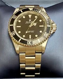 GENTLEMAN'S ROLEX OYSTER PERPETUAL SUBMARINER WATCH WITH BLACK DIAL