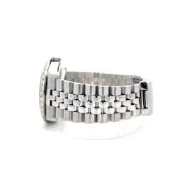 Rolex Datejust 16200 36mm Stainless Steel 3.03 Carat G VS2 Diamond Bezel Black