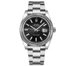 ROLEX DATEJUST 41MM STEEL MENS OYSTER BRACELET WATCH 126334