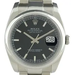 USED ROLEX DATEJUST 116200 BLACK CASE: 36MM BAND: 18.5CM MEN'S WATCH #101251