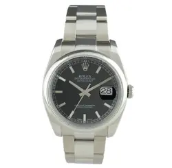 USED ROLEX Datejust 116200 Black Case: 36mm Band: 18.5cm Men's Watch #101251