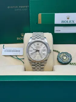 ROLEX DATEJUST 126334 SILVER OYSTER BRACELET SILVER DIAL