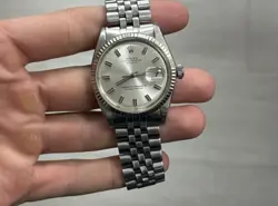 MENS VINTAGE ROLEX OYSTER PERPETUAL DATEJUST 36MM JUBILEE STAINLESS STEEL WATCH