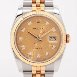 ROLEX DATEJUST 116233G SS×YG AT CHAMPAGNE-FACE
