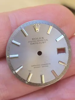 Rolex All genuine slate Grey hyphenated 36 mm non q set St. Steel 1601/1603 dial