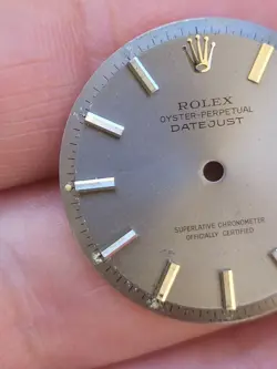 Rolex All genuine slate Grey hyphenated 36 mm non q set St. Steel 1601/1603 dial