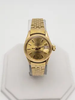 $25,000 ROLEX DATEJUST PRESIDENT 18K YELLOW GOLD LADIES WATCH SERVICED RARE