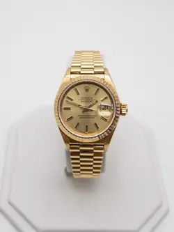 $25K ROLEX DATEJUST 69178 LADIES 18K YELLOW GOLD PRESIDENT LADIES WATCH PAPERS