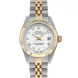 ROLEX DATEJUST 69173 WHITE ROME W NUMBER SECOND HAND WOMEN
