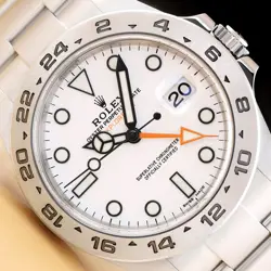 2021 NEW CARD ROLEX EXPLORER II 216570 42MM WHITE STAINLESS STEEL GMT DATE WATCH