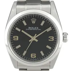 USED ROLEX OYSTER PERPETUAL 77080 BLACK CASE: 31MM BAND: 17CM WATCH #101301