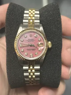 LADIES ROLEX PINK DIAMOND DIAL 26MM