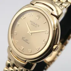 Rolex Cellini 6622 E 750 Yellow Gold Quartz 33mm Men's Women's #U237