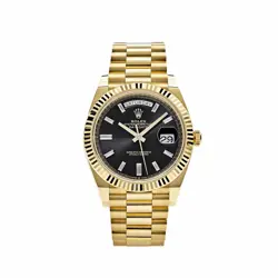 ROLEX DAY-DATE 228238 YELLOW GOLD BLACK BAGUETTE DIAMOND DIAL (2022)