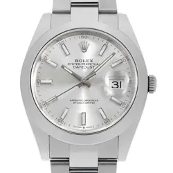 ROLEX DATEJUST 41 126300 SILVER BAR 3 ROWS OYSTER BREATH RANDOM NUMBER SECON...