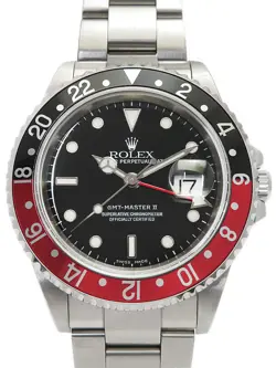 ROLEX GMT MASTER 2 RED AND BLACK BEZEL 16710 P MENS AUTOMATIC #T037