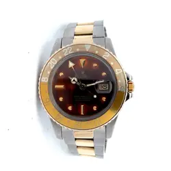 18KYG/SS BROWN DIAL