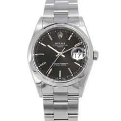 ROLEX OYSTER PERPETUAL DATE 15200 BLACK DIAL WATCH