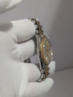 Rolex Datejust watch 36mm two tone Champagne Tapestry Dial  16233