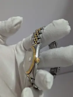 Rolex Datejust watch 36mm two tone Champagne Tapestry Dial  16233