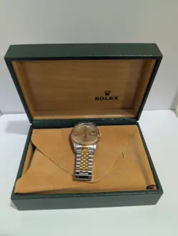 Rolex Datejust watch 36mm two tone Champagne Tapestry Dial  16233