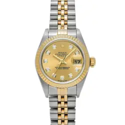 ROLEX 79173G DATEJUST CHAMPAGNE/DIAMOND WOMEN WRISTWATCH