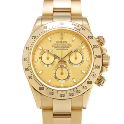 ROLEX 116528 COSMOGRAPH DAYTONA CHAMPAGNE MENS WRISTWATCH WITH BOX & PAPER