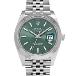 ROLEX 126300 DATEJUST 41 MINT GREEN MENS WRISTWATCH WITH BOX & PAPER