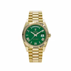 ROLEX DAY-DATE 228238 YELLOW GOLD GREEN ROMAN NUMERALS DIAL (2023)